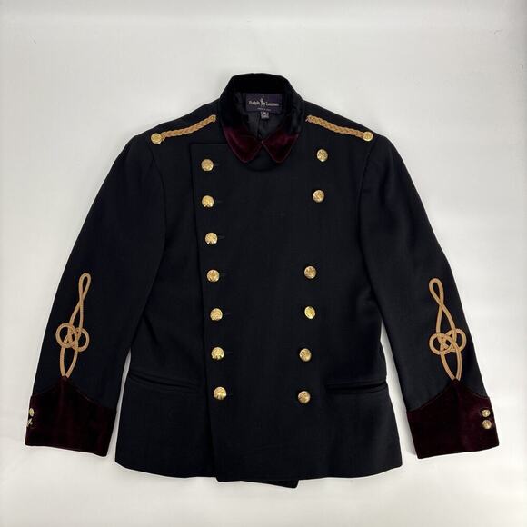 Ralph Lauren Collection Vintage Wool Military Army Officer Jacket Blazer 80s 90s - Picture 3 of 16